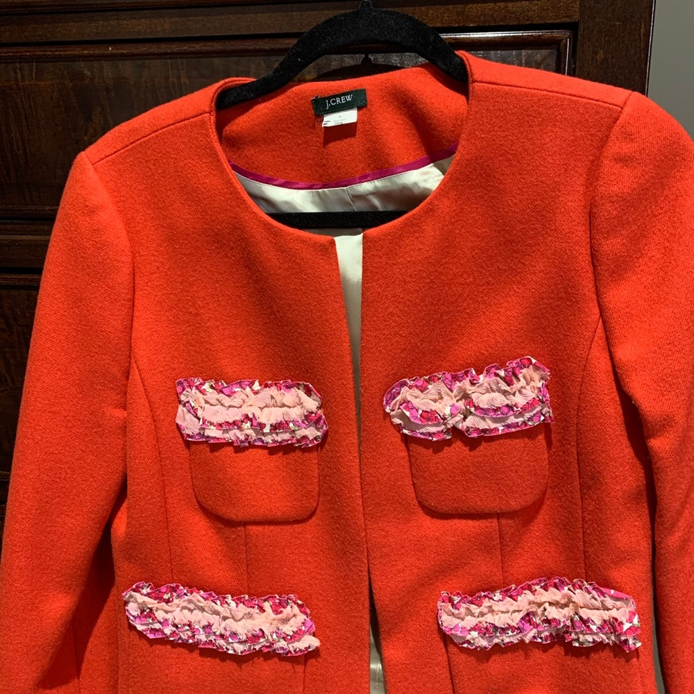 J Crew Collection Orange Blazer
